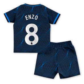 Maillot de foot Chelsea Enzo Fernandez #8 Extérieur enfant 2023-24 Manches Courte (+ pantalon court)